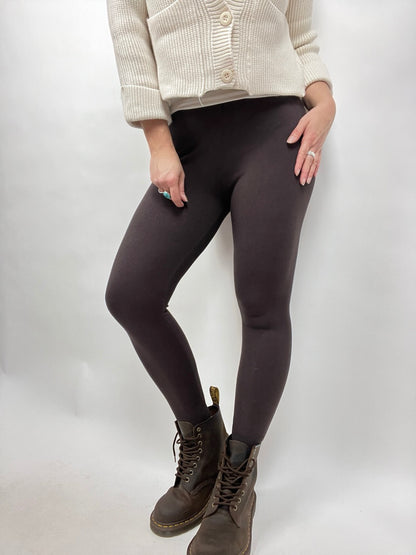 Leggings Strickschick Braun