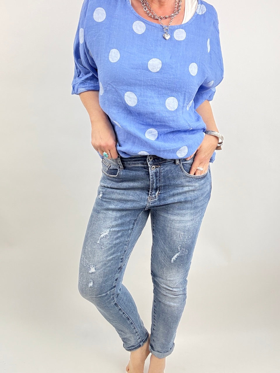 Hose Jeans Fantastisch Elastisch Used Denim