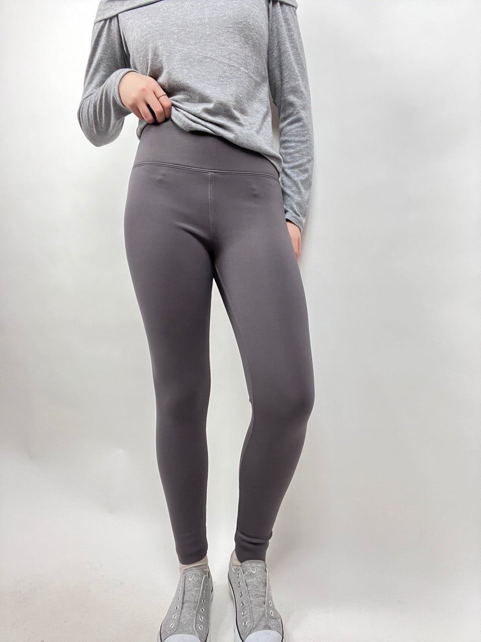 Leggings Thermo Taillenhose Grau