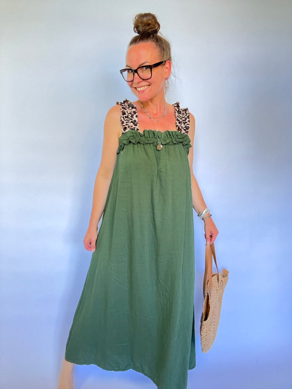 Kleid Leandra Olive Grün