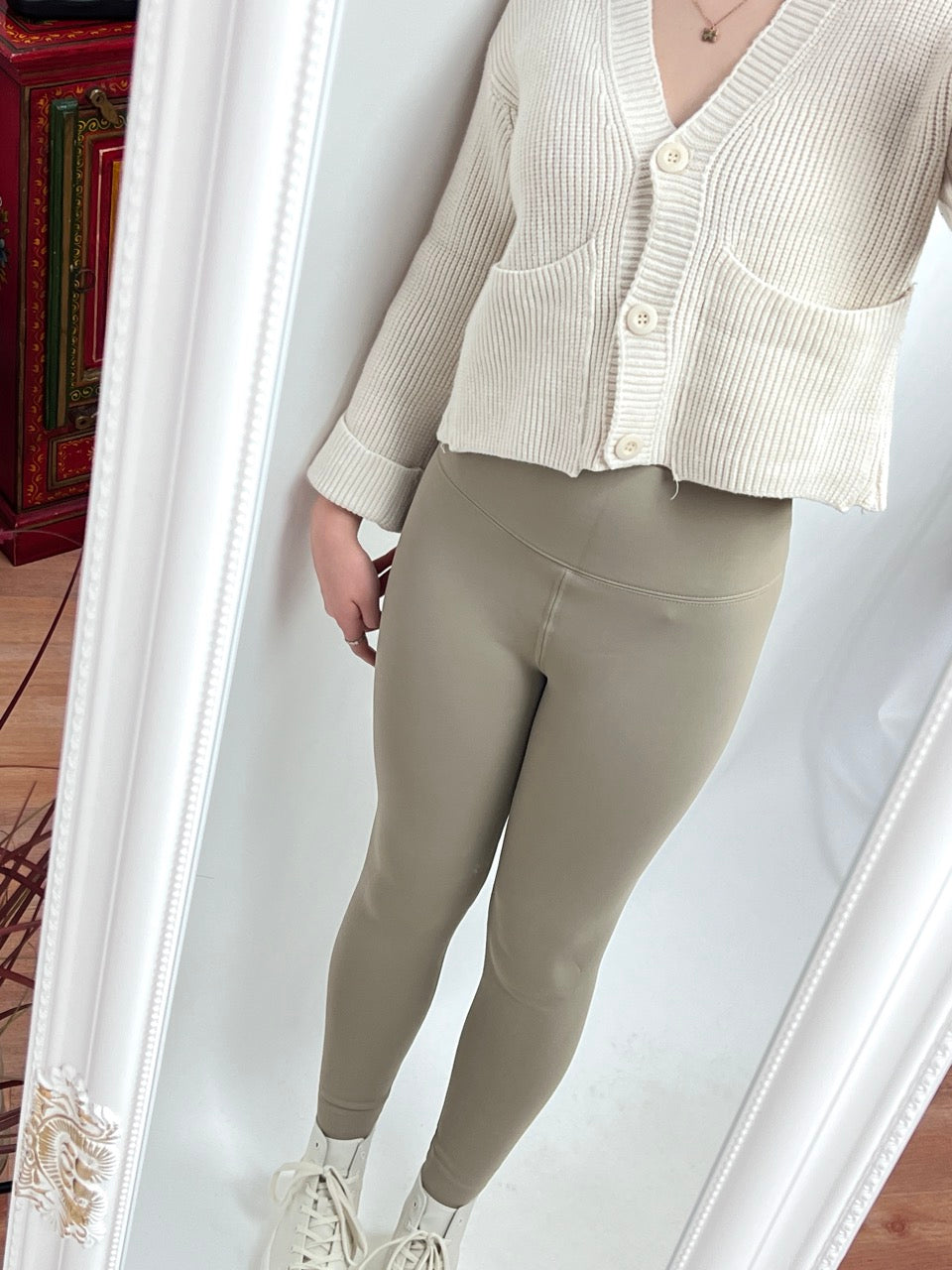 Leggings Thermo Taillenhose Cream