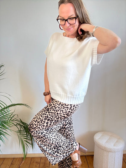 Pulli Kurzarm Weiß