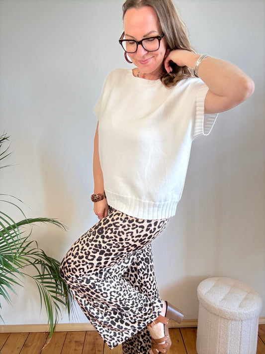 Pulli Kurzarm Weiß