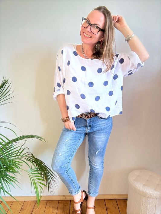 Shirt Leinen Lina Weiß