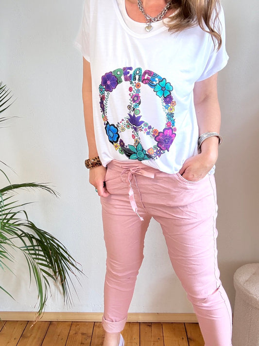 Shirt Peace Weiß