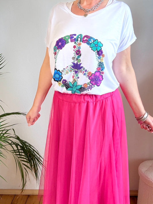Shirt Peace Weiß
