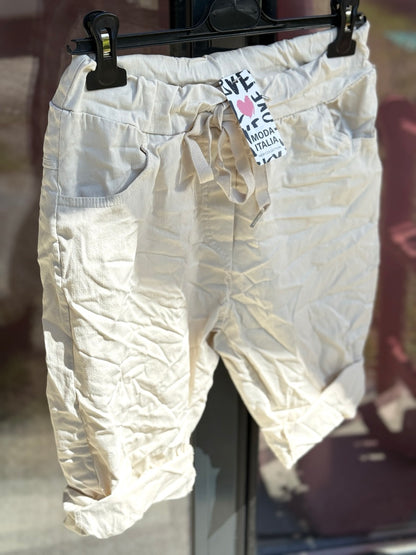 Jogpants Short Nice Style Cream