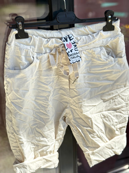 Jogpants Short Nice Style Cream
