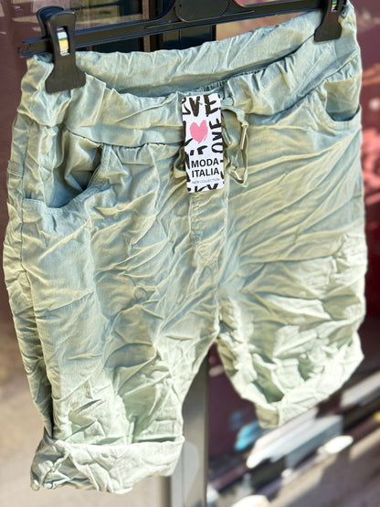 Jogpants Short Nice Style Pistazie