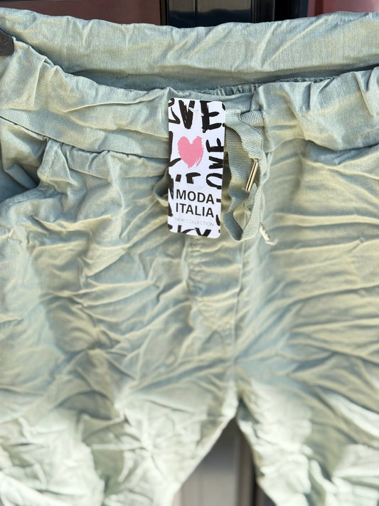 Jogpants Short Nice Style Pistazie