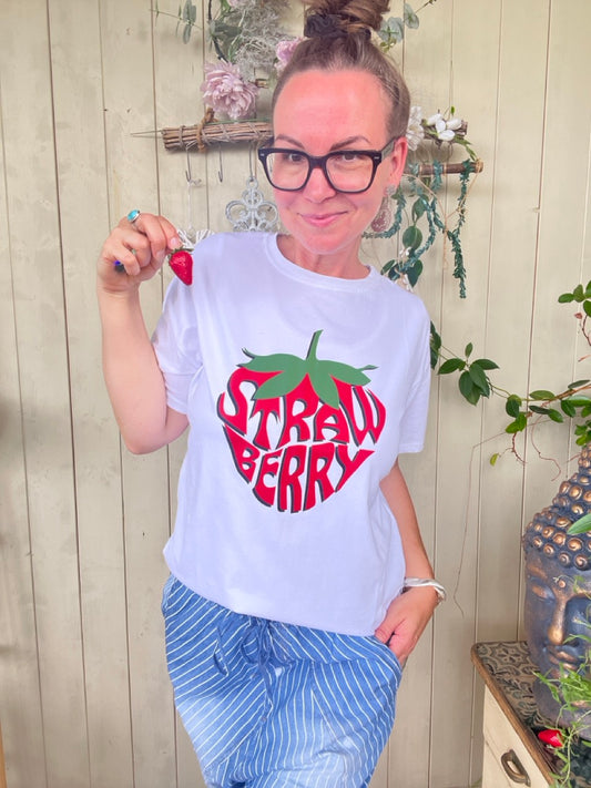 Shirt Sweet Strawberry Weiß