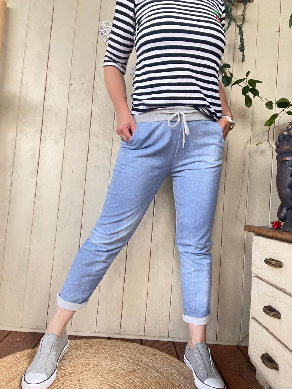 Jogpants Denimstyle bis XXL Hellblau