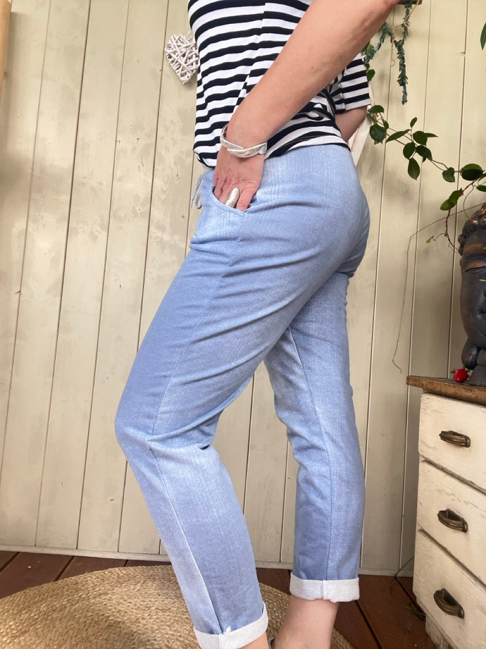 Jogpants Denimstyle bis XXL Hellblau