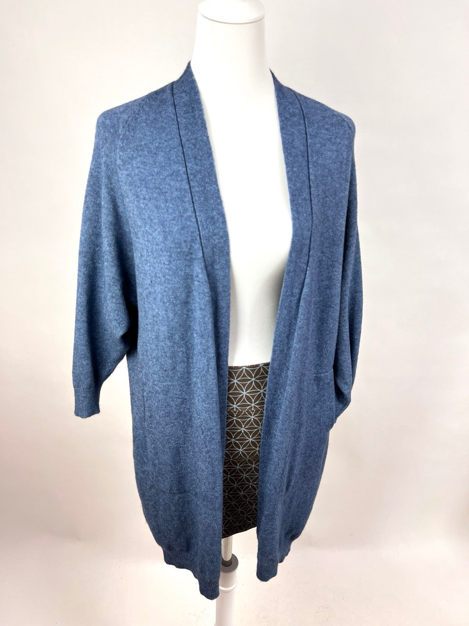 Strickjacke Jeansblau Einzelstück