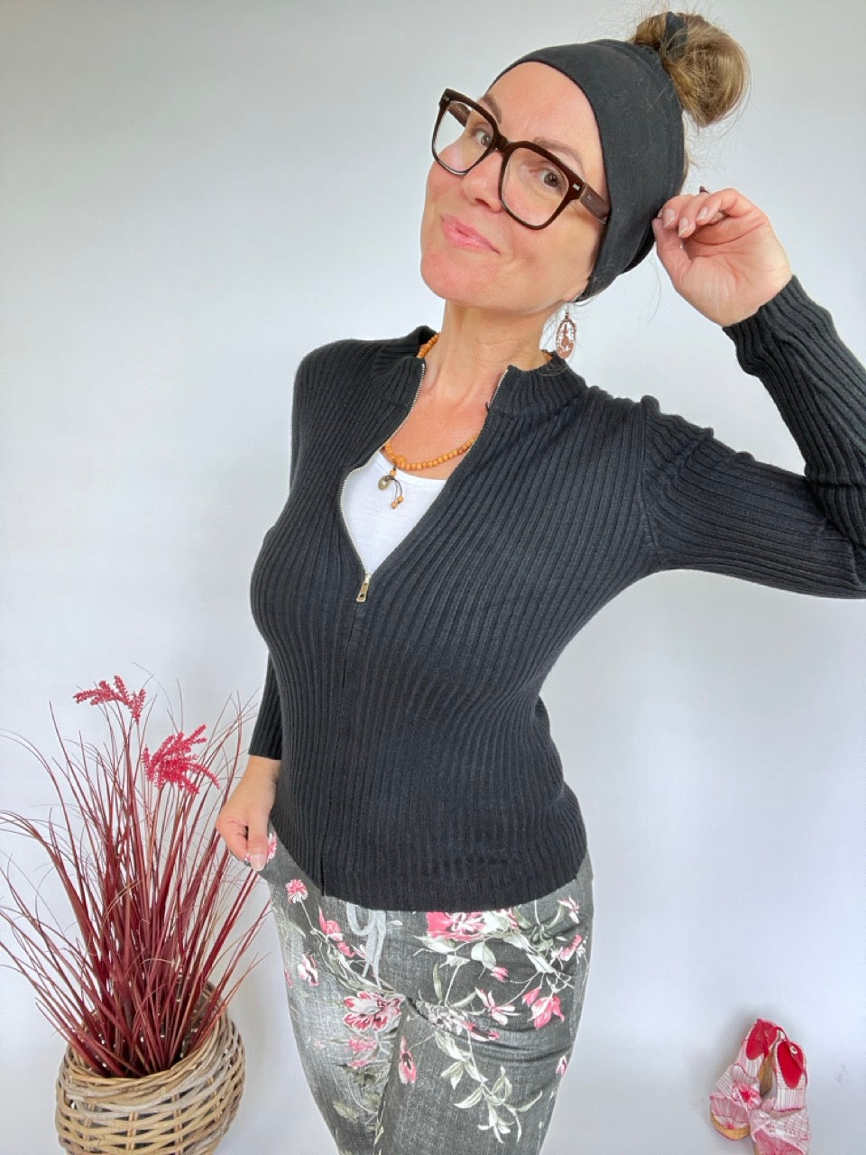 Strickjacke Trina Schwarz