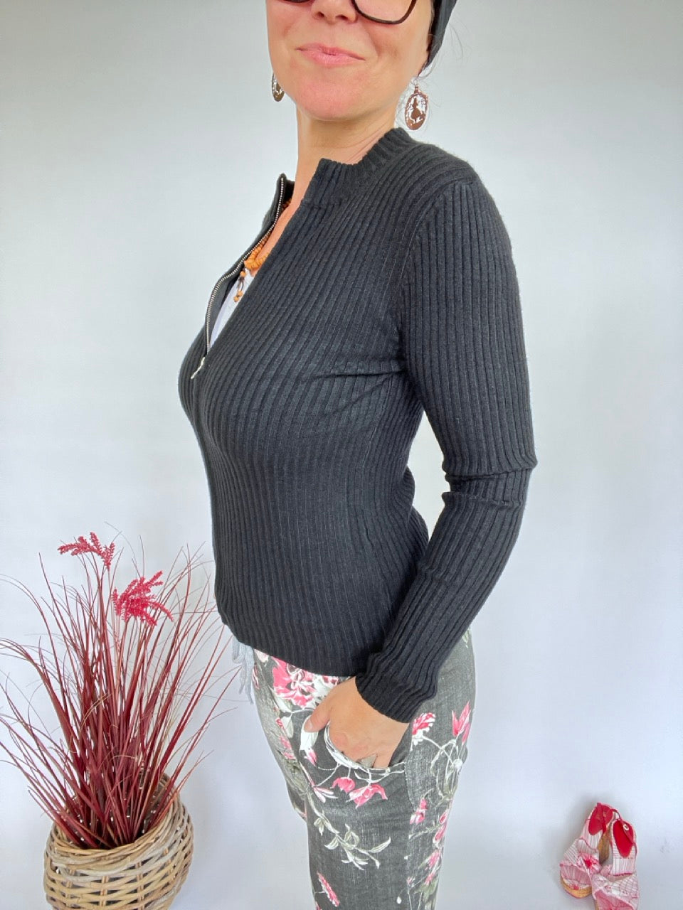 Strickjacke Trina Schwarz