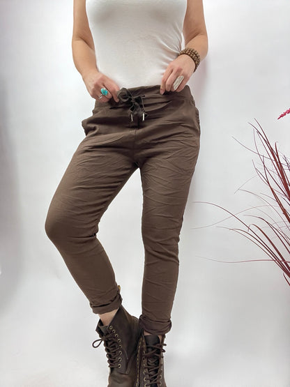 Jogpants Nice Style Herbst Schoko Braun