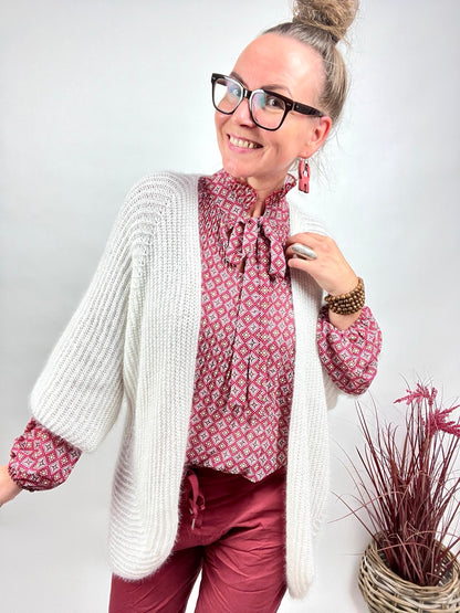 Strickjacke Maida Wollweiß