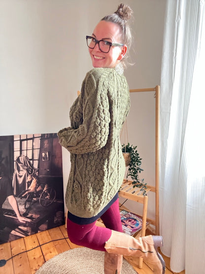 Strickjacke Blütezeit Olive Grün