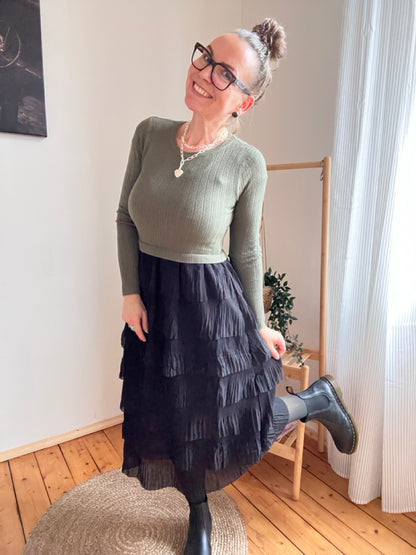 Kleid Ronja Olive Schwarz