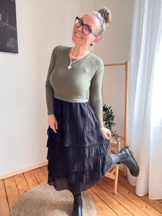 Kleid Ronja Olive Schwarz