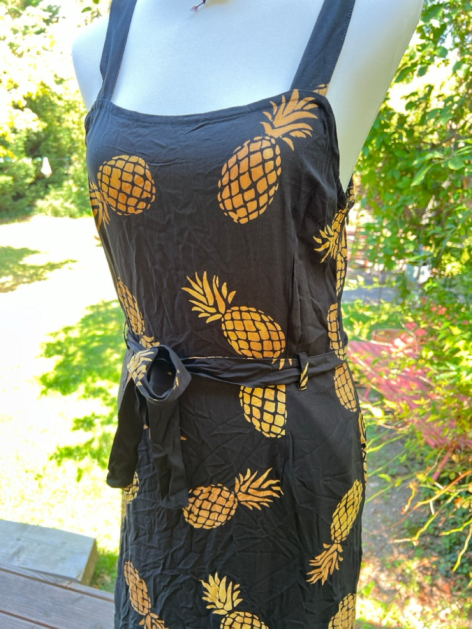 Kleid Ananas Schwarz