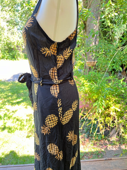 Kleid Ananas Schwarz