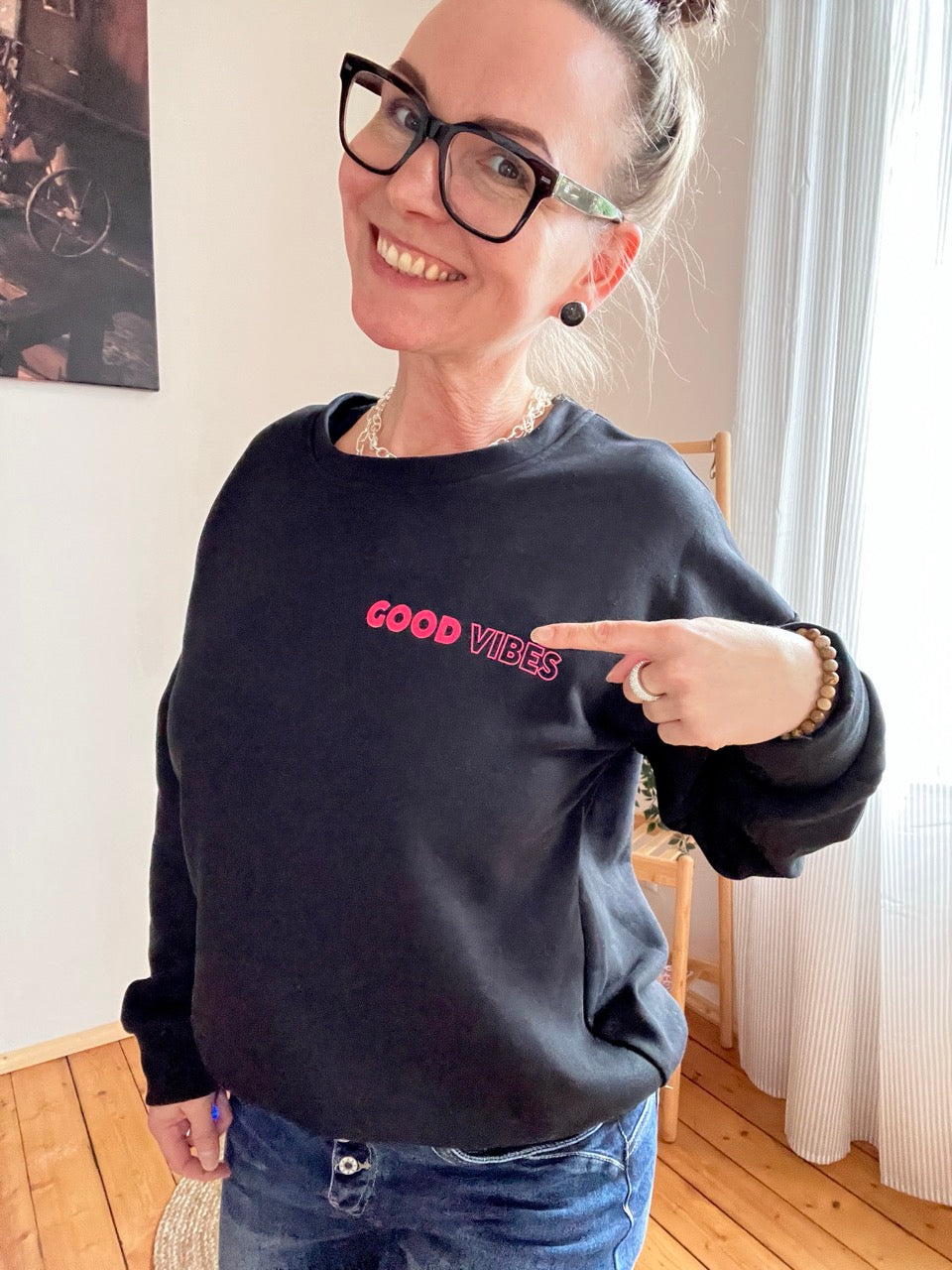 Pulli Good Vibes Schwarz