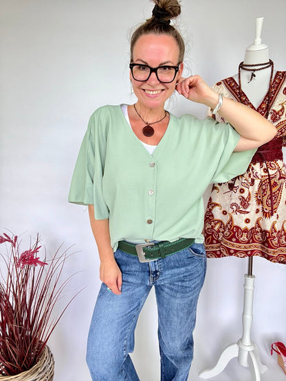 Blusen Shirt Mia Mint Grün