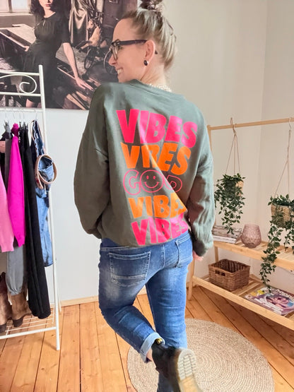 Pulli Good Vibes Olive