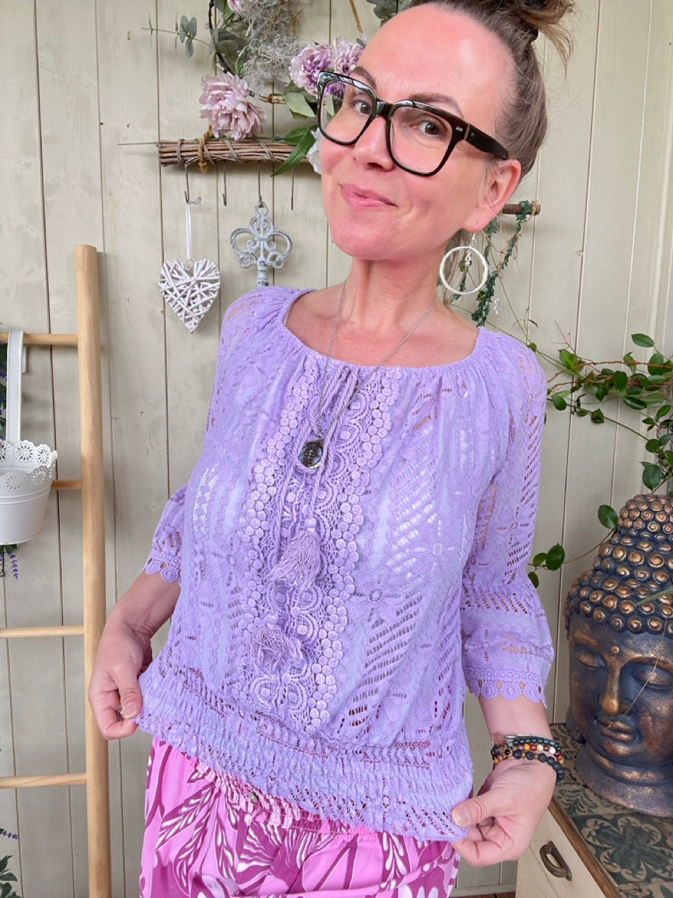 Blusen Shirt Holiday Lavendel
