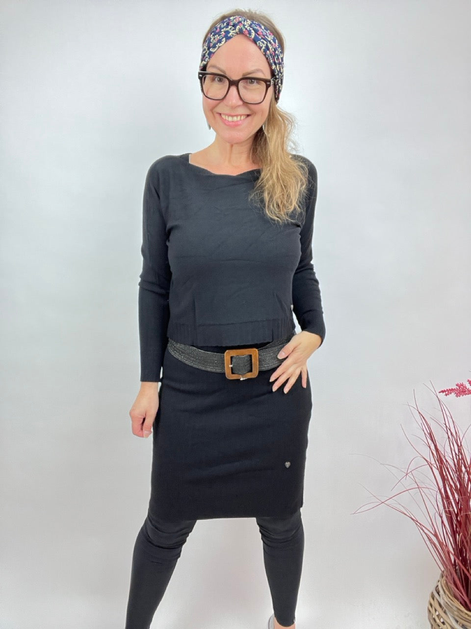 Set Kleid und Pulli Starlight Schwarz