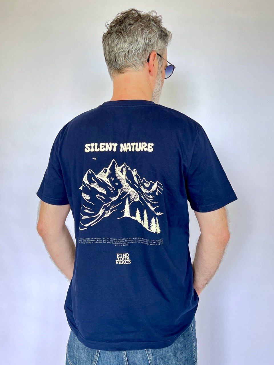 Shirt Silent Nature Bikeley Navy & Weiß NEU!