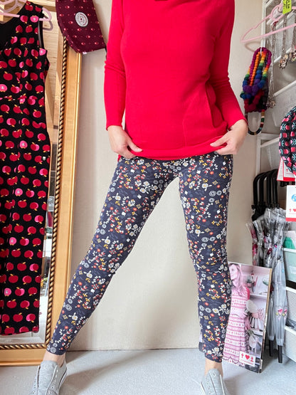 Leggings My Garden Blau