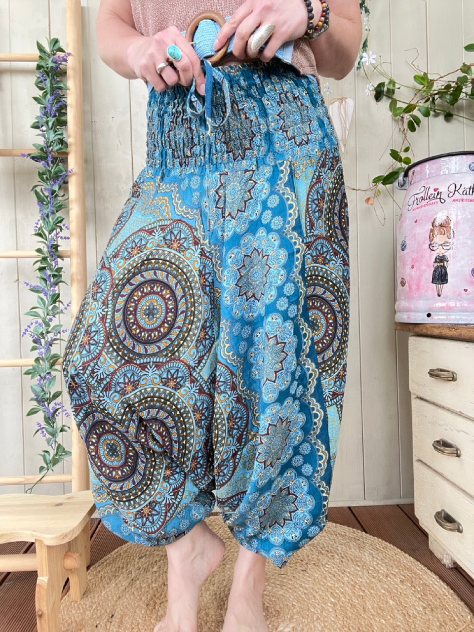 Hose Jumpsuit Mandala Blau