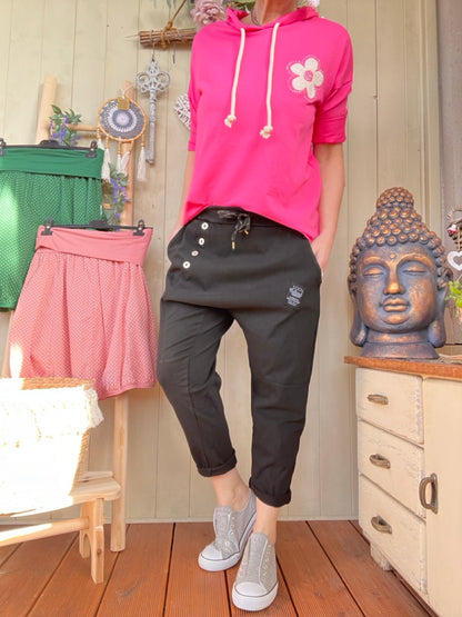 Jogpants Baggy Leichte Sache Schwarz