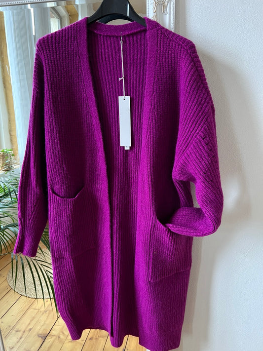 Strickjacke Mantel Heiterblick Fuchsia