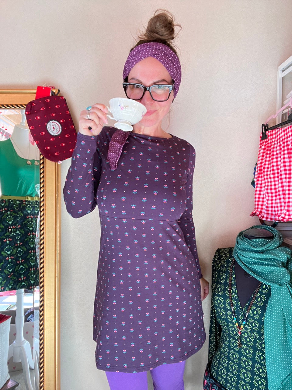 Kleid Little Flower Violett