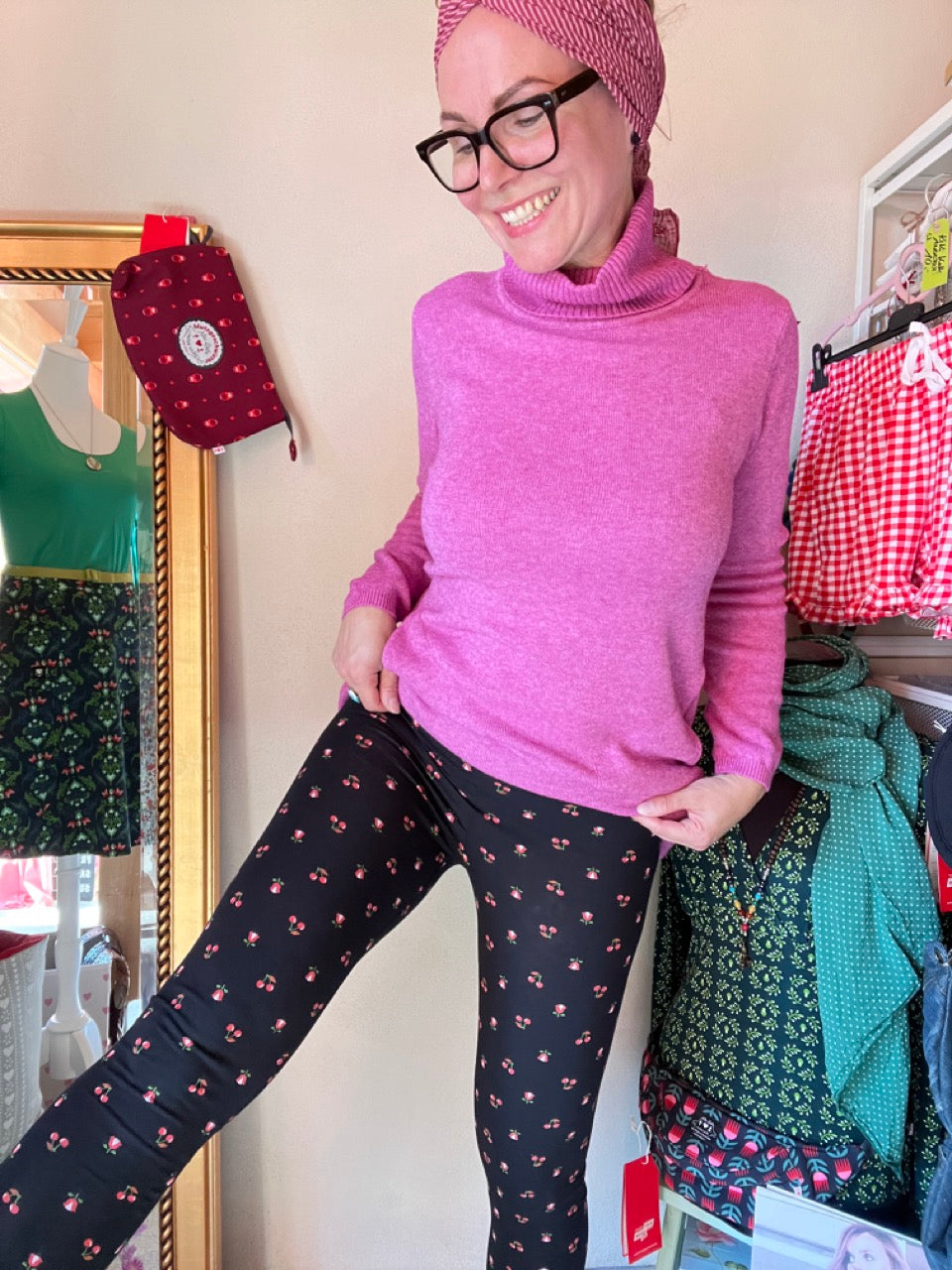Leggings Fruchtlaune Schwarz