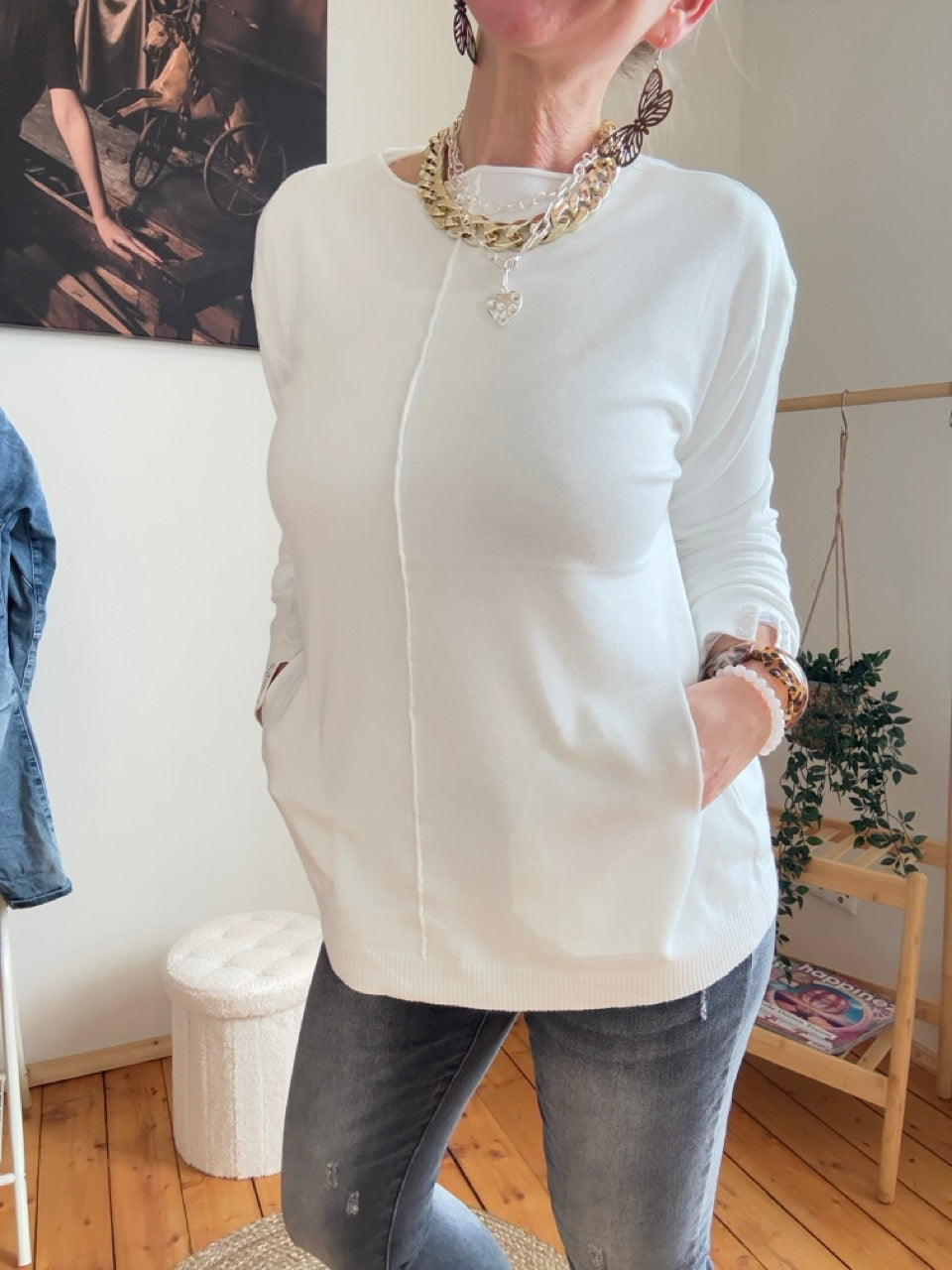 Pulli Mona Wollweiss