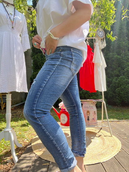 Hose Jeans Elsa New Destroyed Look Denim