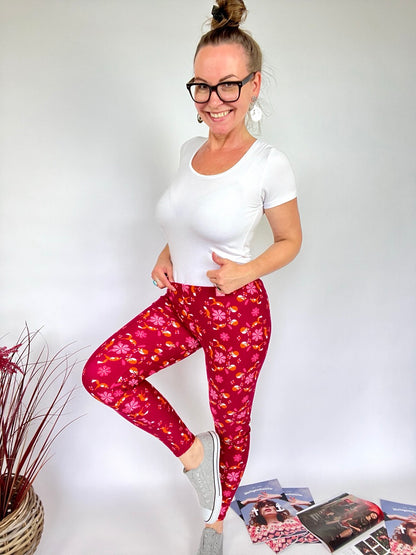 Thermo Leggings Flower Fox