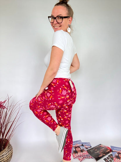 Thermo Leggings Flower Fox