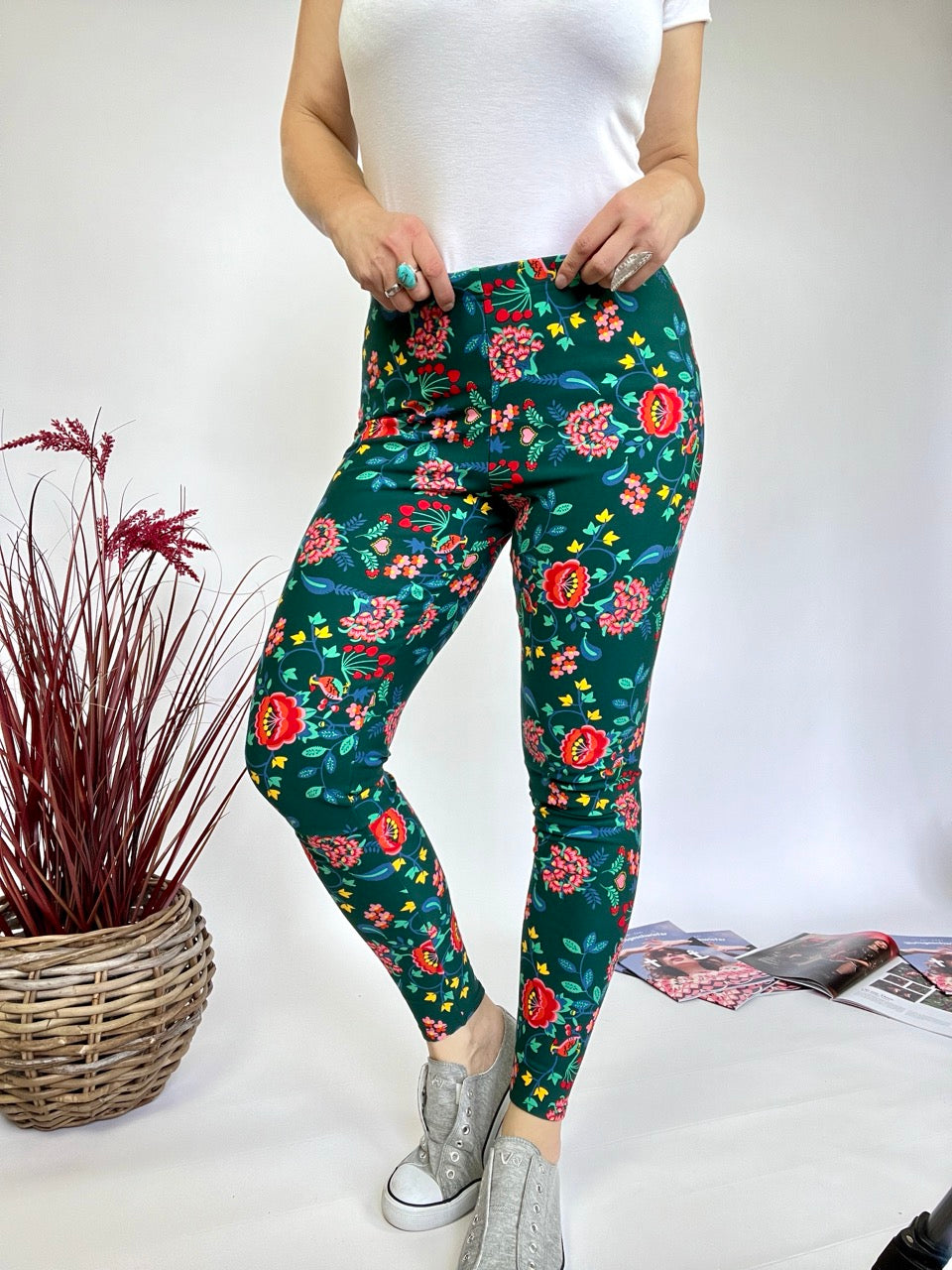 Thermo Leggings Beautiful Flower Blau