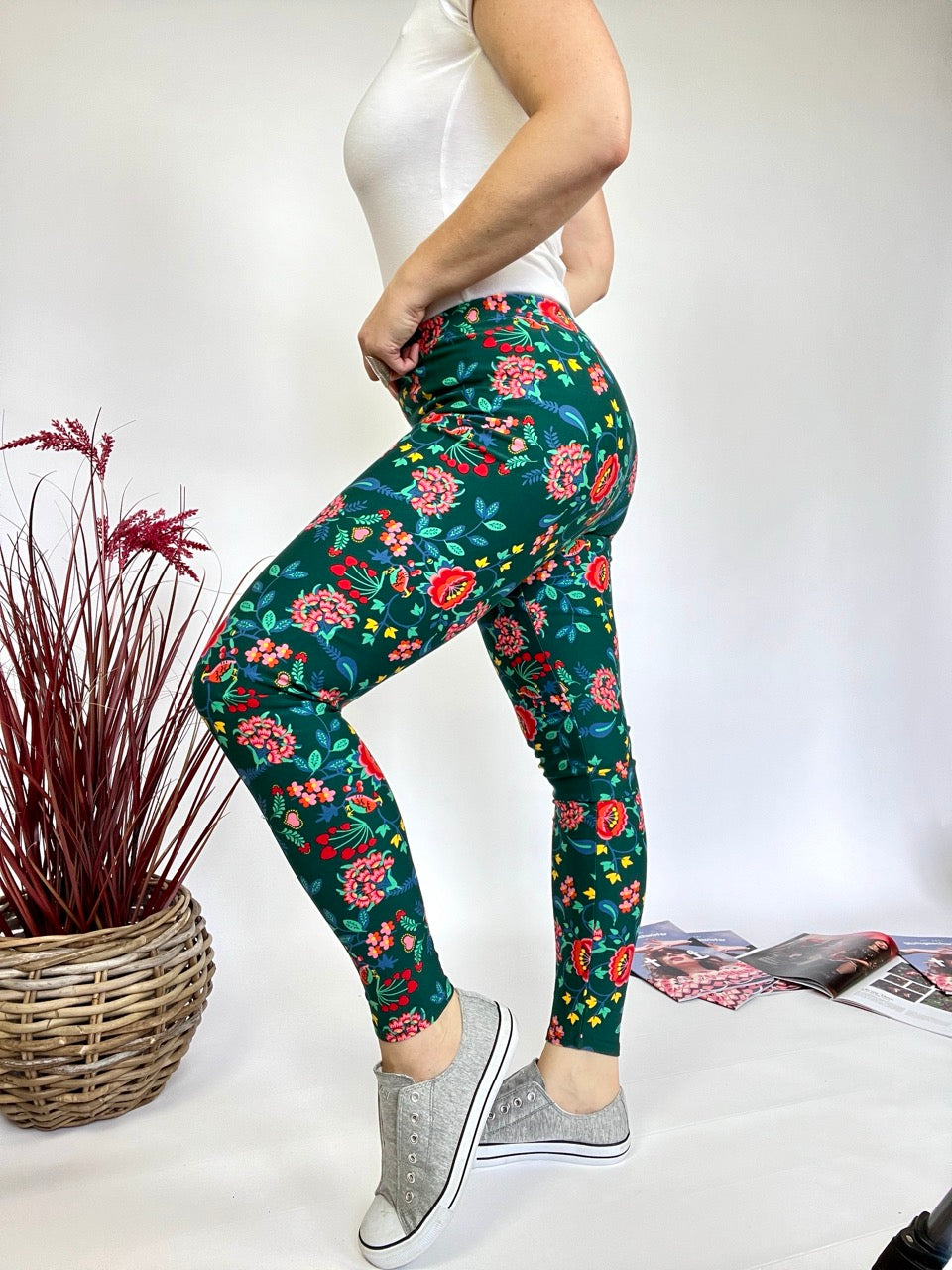 Thermo Leggings Beautiful Flower Blau