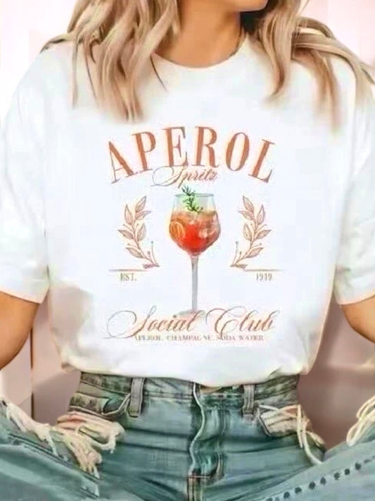 Shirt Aperol Weiß