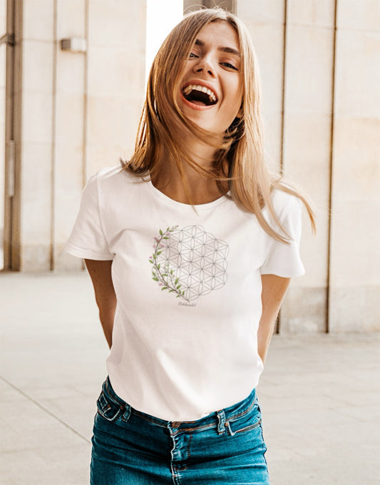 Shirt Edelmädel Premium Blume des Lebens