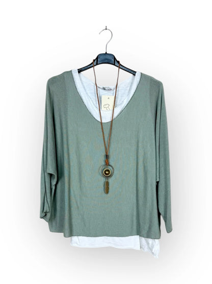 Langarm Shirt Sofie Olive