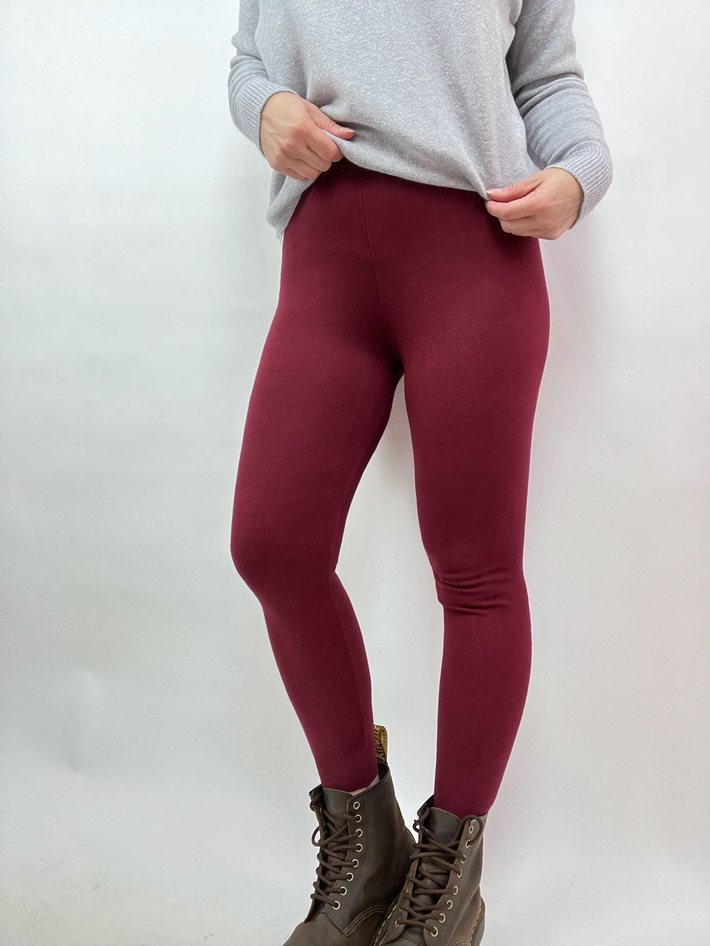 Leggings Strickschick Dunkelrot