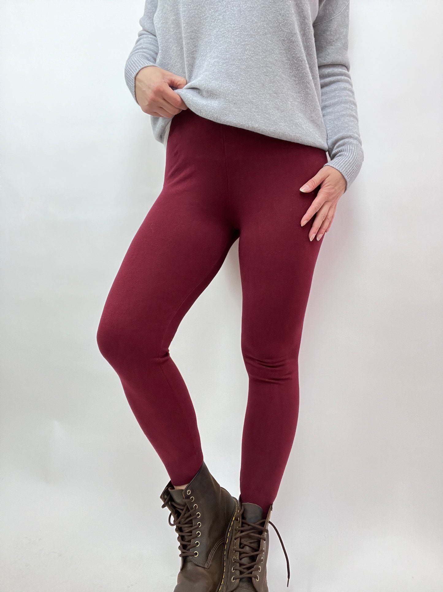 Leggings Strickschick Dunkelrot